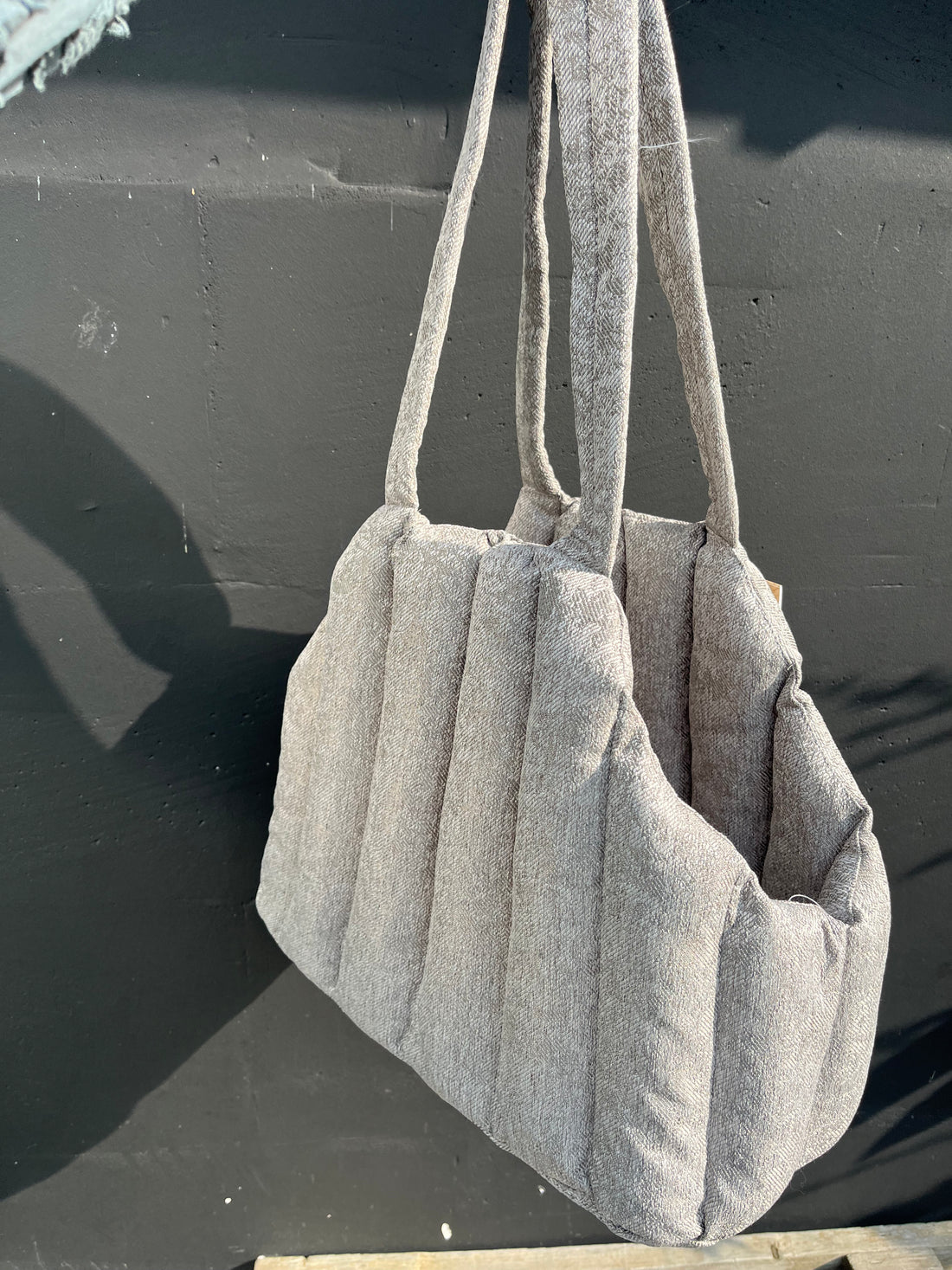 Grå hunde taske - flamingo