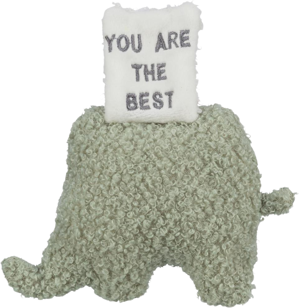 Junior elefant, plys, 13 cm