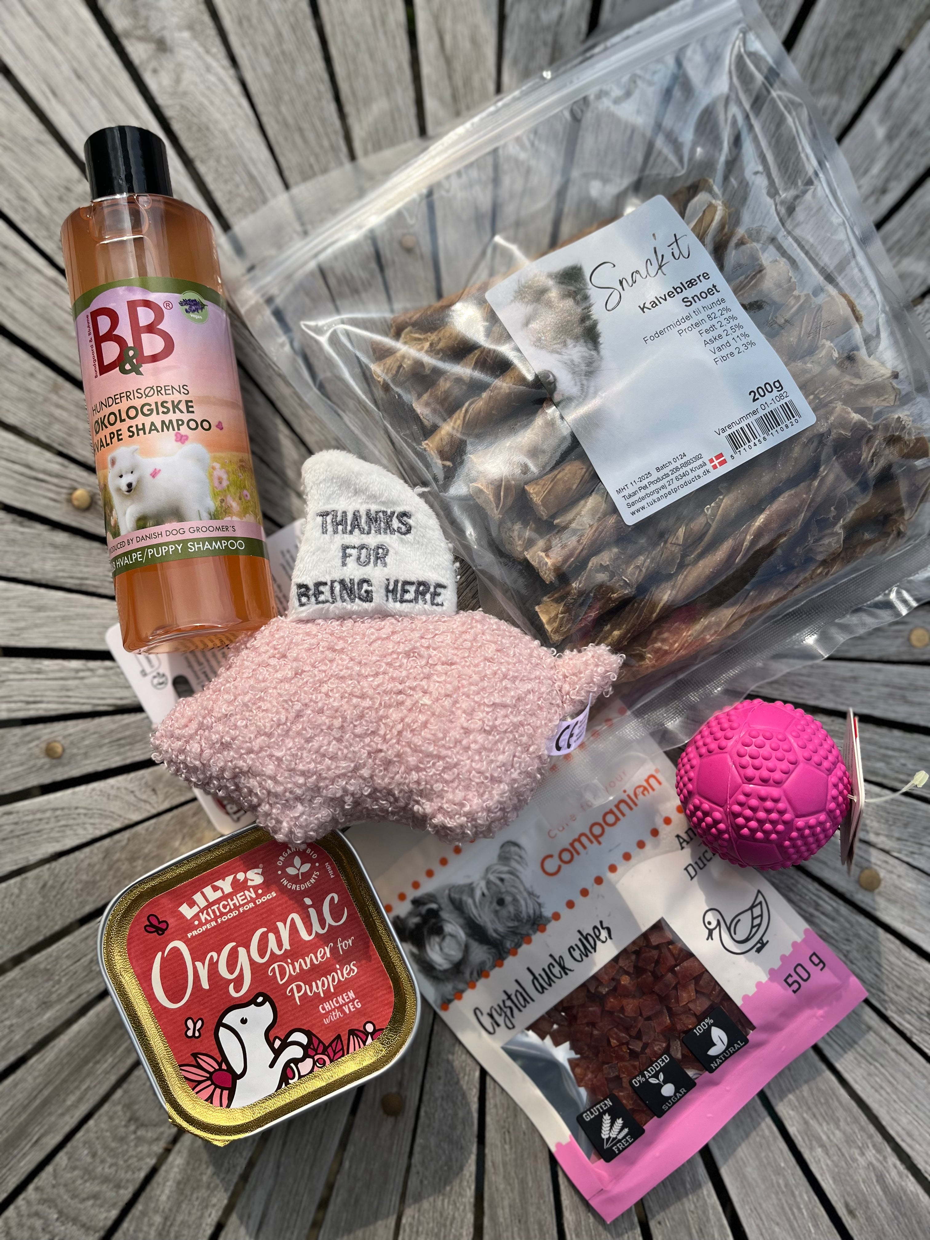 Hvalpe pakke - lyserød eller grøn