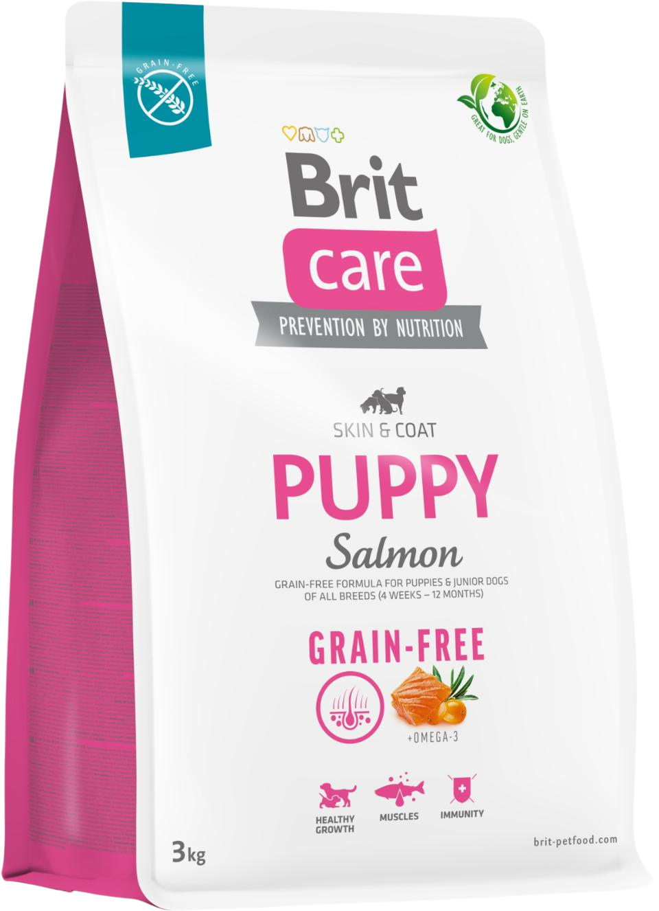 Brit Care kornfri hvalpefoder, Laks, 3 kg