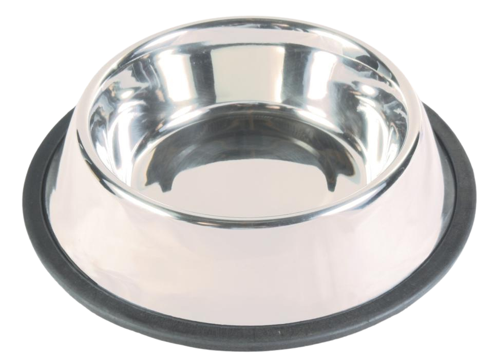 Rustfri stål skål m/gummi 0,7L