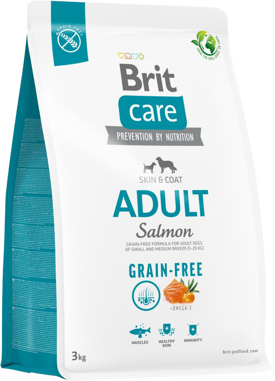 Brit Care hundefoder kornfri voksen, Laks, 3 kg