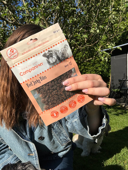 Companion Beef jerky bites 80g.