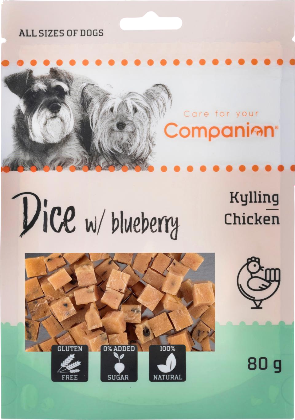 Companion chicken dice w/ blueberry, 80g