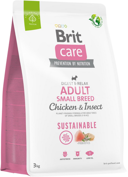 Brit Care Sustainable hundefoder voksen, Small Breed, Kylling, 3 kg
