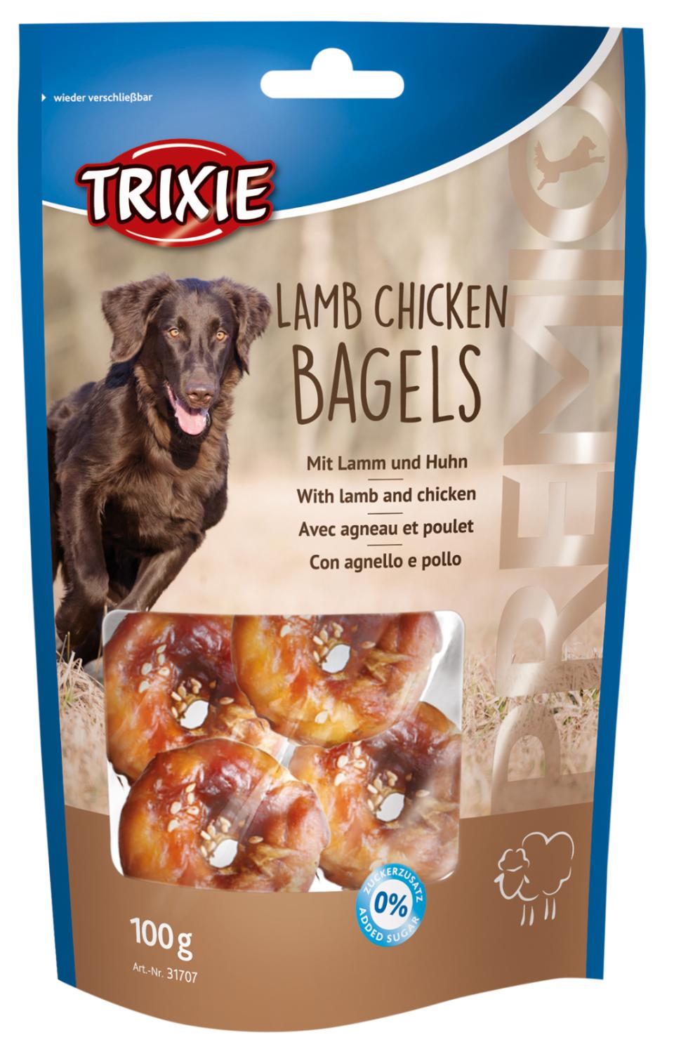 Trixie Premio Lam og kylling Bagels - 100g.