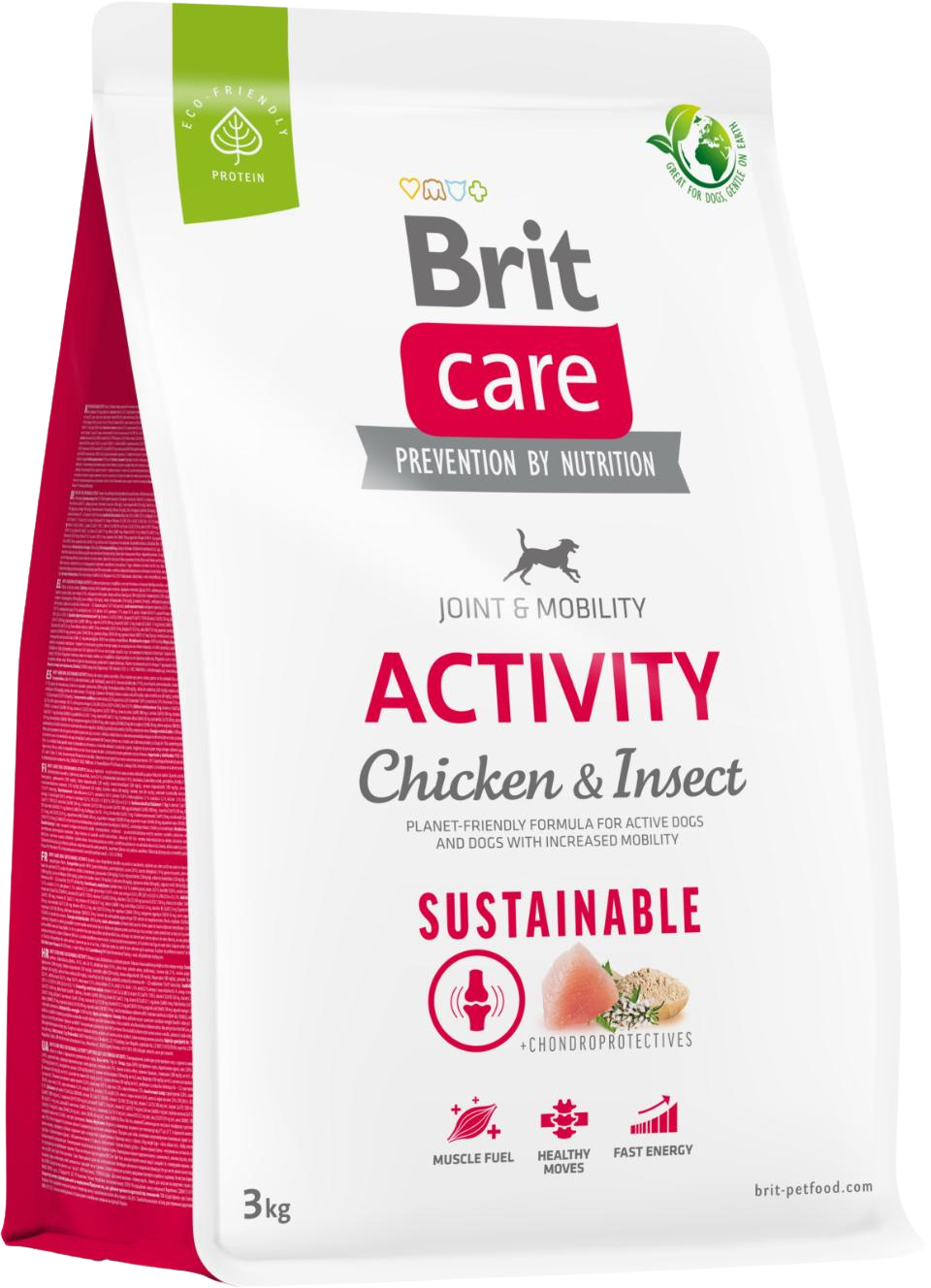 Brit Care Sustainable Activity hundefoder, Kylling, 3 kg