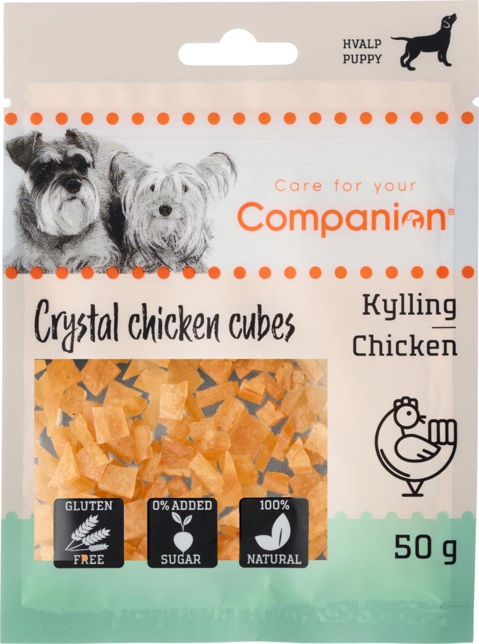 Companion Crystal Chicken Cubes for Puppy, 50g