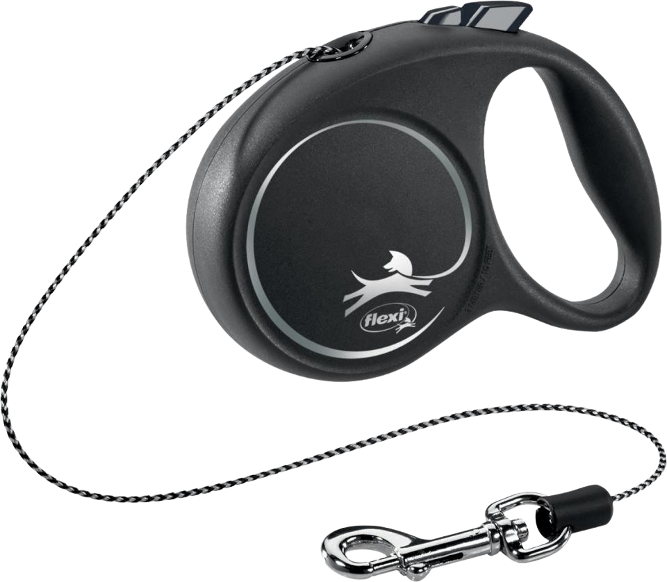 flexi Black Design XS snor 3 m, 8 kg, sort